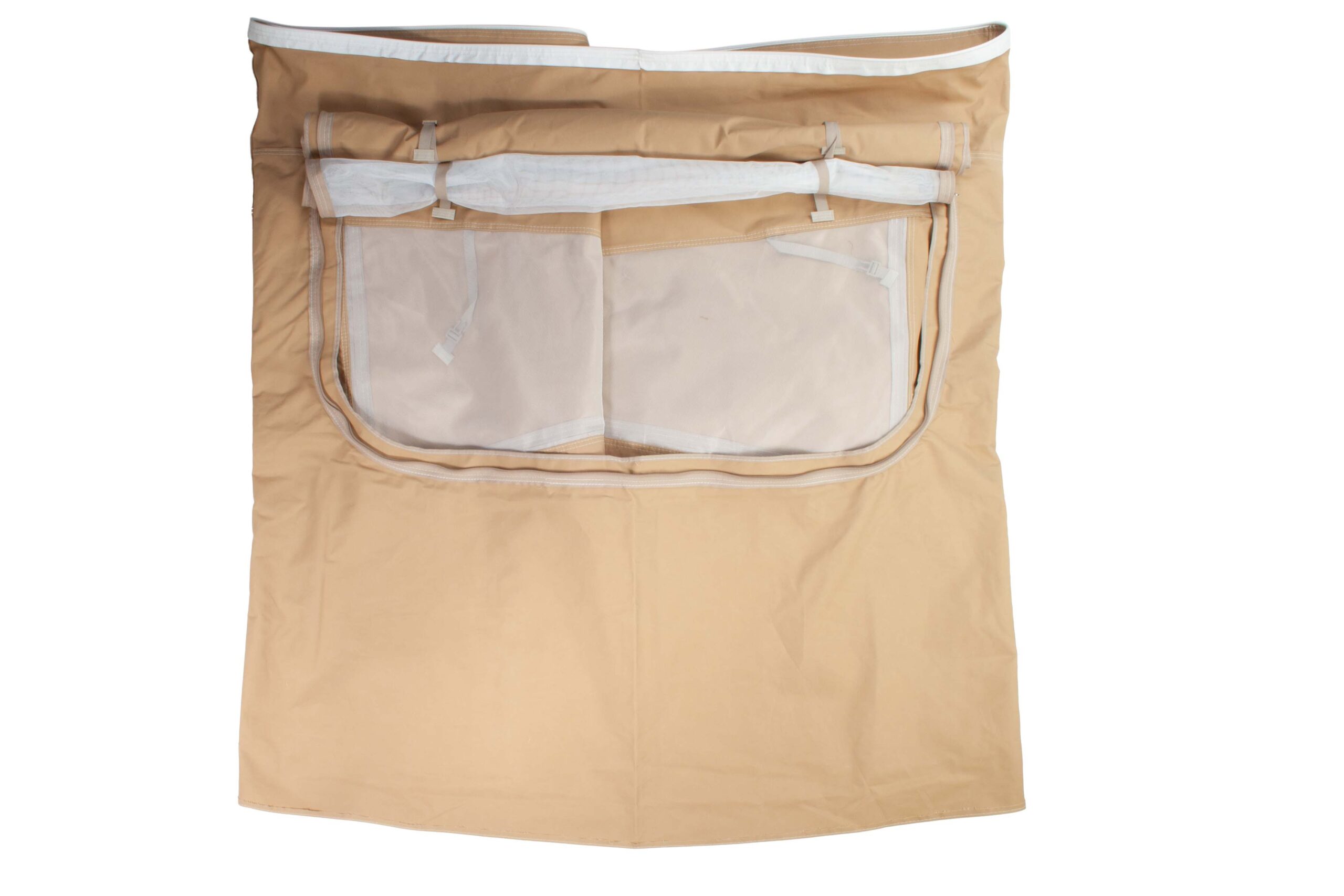 VW T2B Westfalia Tentdoek voor hefdak. Beige met 3 vensters. Kwaliteit A+ Uitmuntend Ten Cate doek! - Image 2