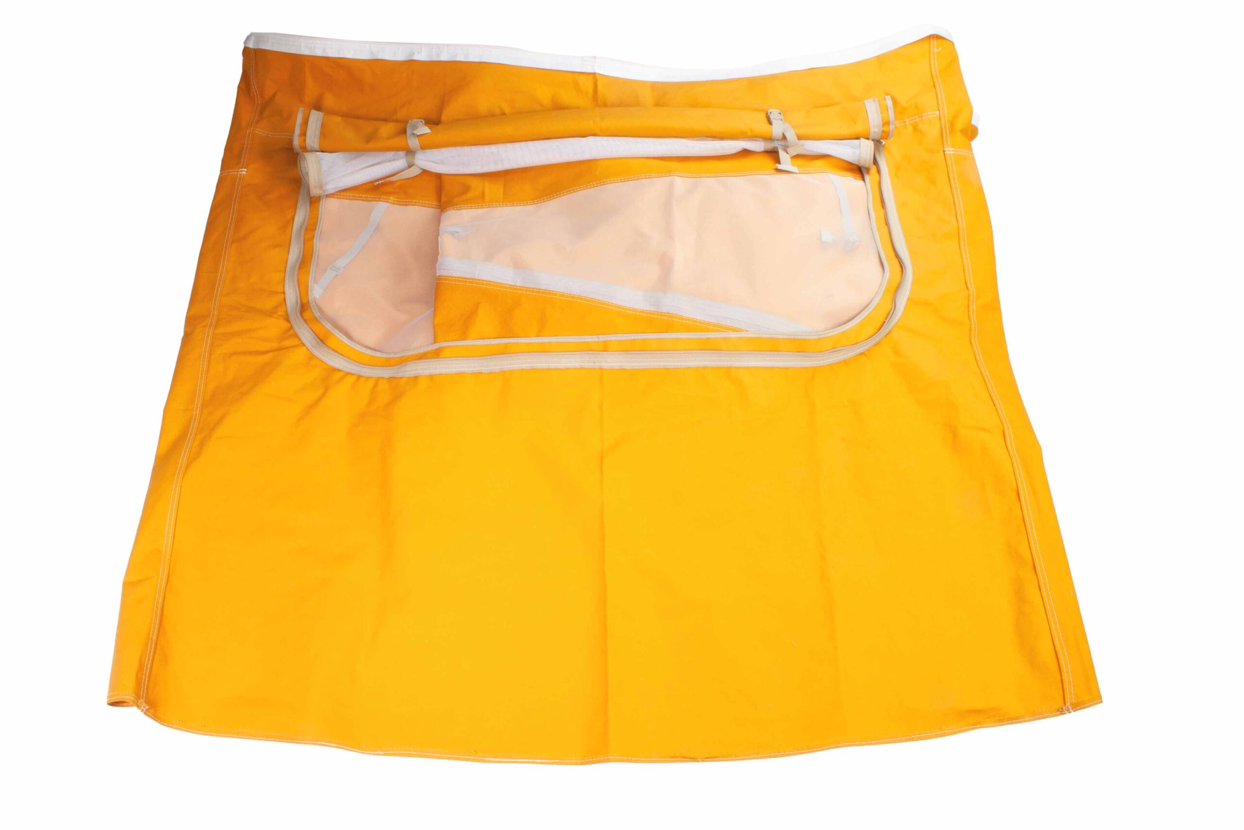 VW T2B Westfalia Tentdoek voor hefdak. Geel met 3 vensters. Kwaliteit A+ Uitmuntend Ten Cate doek! - Image 2