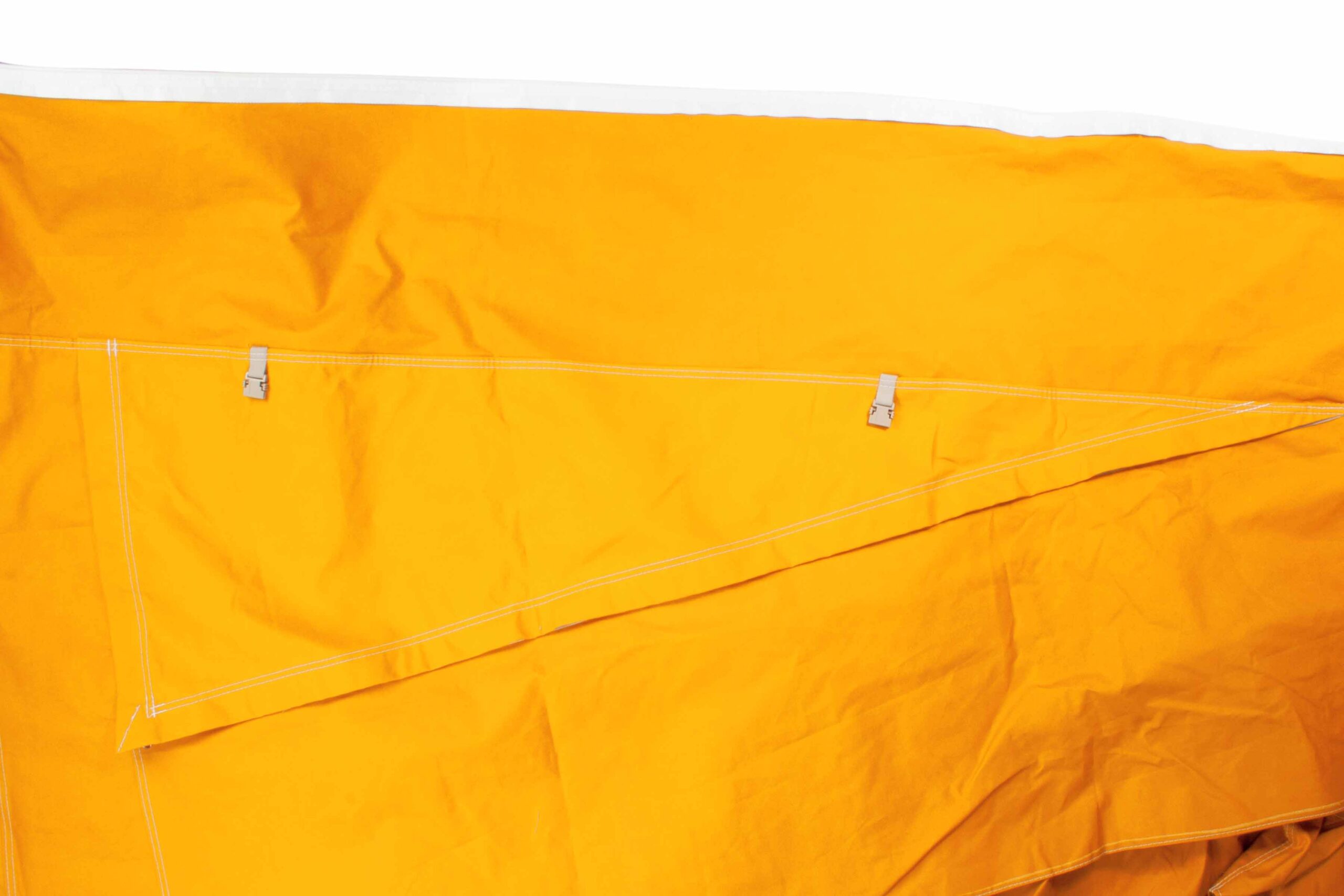 VW T2B Westfalia Tentdoek voor hefdak. Geel met 3 vensters. Kwaliteit A+ Uitmuntend Ten Cate doek! - Image 4