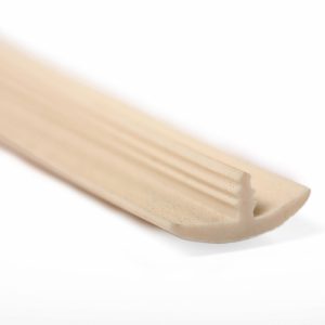 VW T1 T2A Rubber T-profiel wit, voor afwerking van kasten.