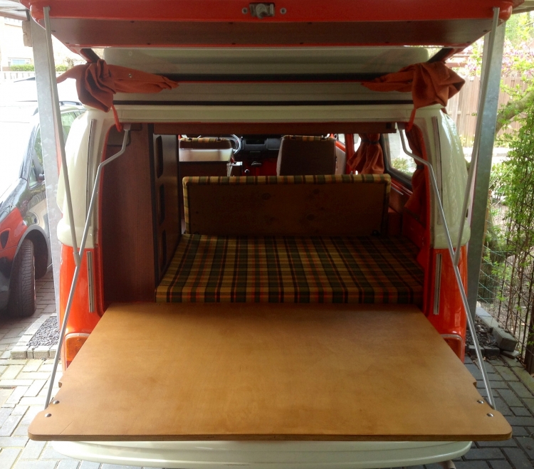 VW T2A T2B Achterkleptent stangenset. - Image 2