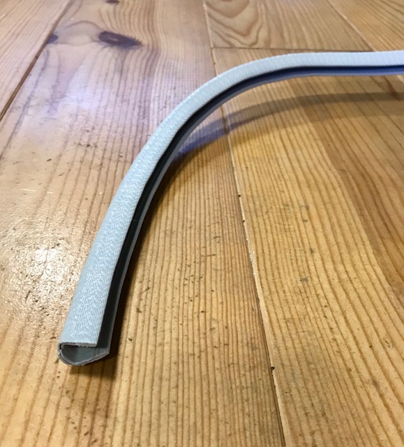 VW T2A Rubber U-Profiel met stalen kern. Grijs. - Image 2