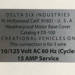 VW T2A T2B  Westfalia sticker stroom aanduiding.
