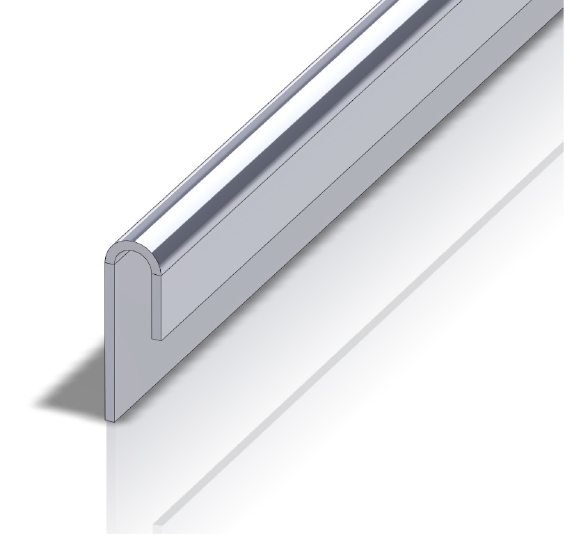 VW T2B Westfalia bevestigingsstrip voor zij- en plafond panelen.