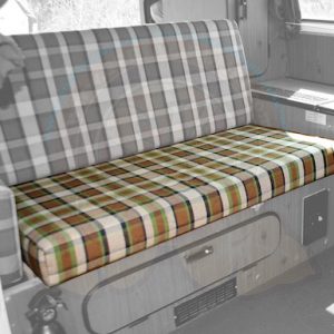 VW T2B Hoes zitting bedbank volle breedte. Bruin-beige.