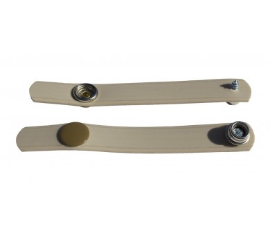 VW T1 Westfalia set riempjes voor het afsluiten van het (koel) kast deurtje. Wit. - Image 3