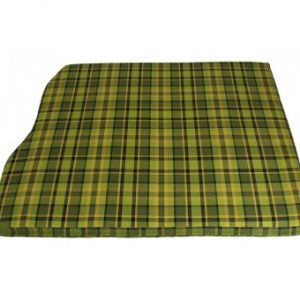 VW T2B Hoes voor kussen boven de motorruimte. 3/4 breed. Groen-geel.